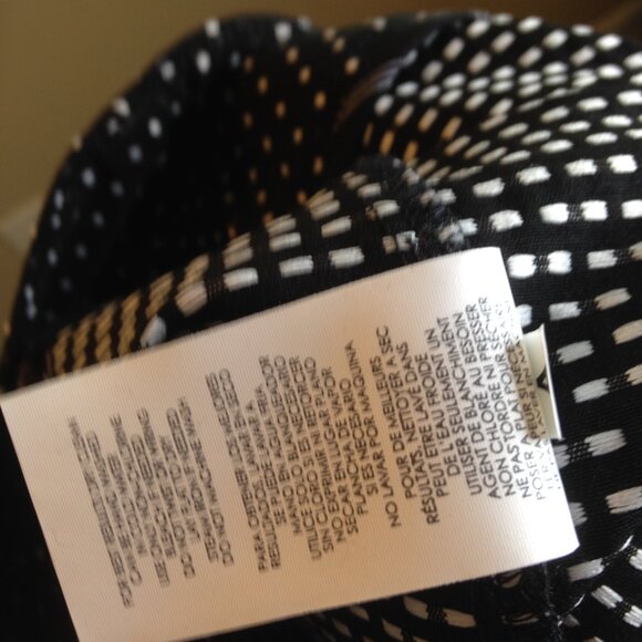 Cabi Dot Print Cropped Slack Pants Side Zip Black/White 6 - Picture 7 of 8